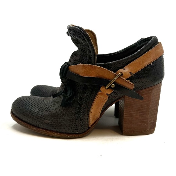 A.S. 98 | Strappy Leather Heeled Low Booties Size‎ 37 - Picture 5 of 14